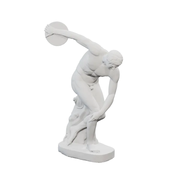 Discobolus Plaster Cast, shown in a rotating 360-degree view