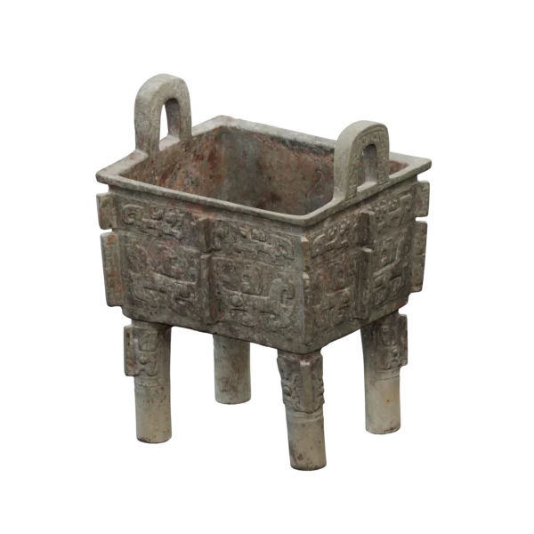Fang Ding Ritual Vessel, shown in a rotating 360-degree view