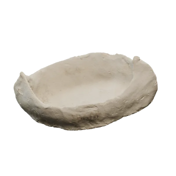 Fired Clay Model Boat, shown in a rotating 360-degree view
