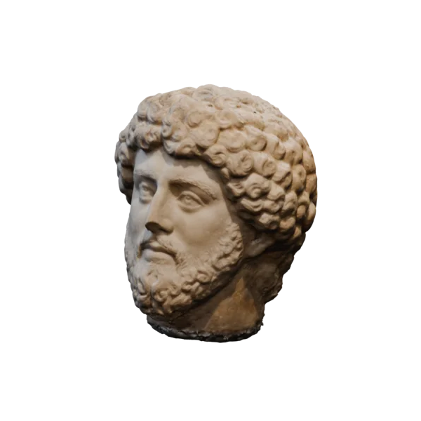 Marcus Aurelius Marble Head, shown in a rotating 360-degree view