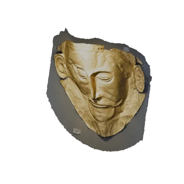 Mask Of Agamemnon, shown in a rotating 360-degree view