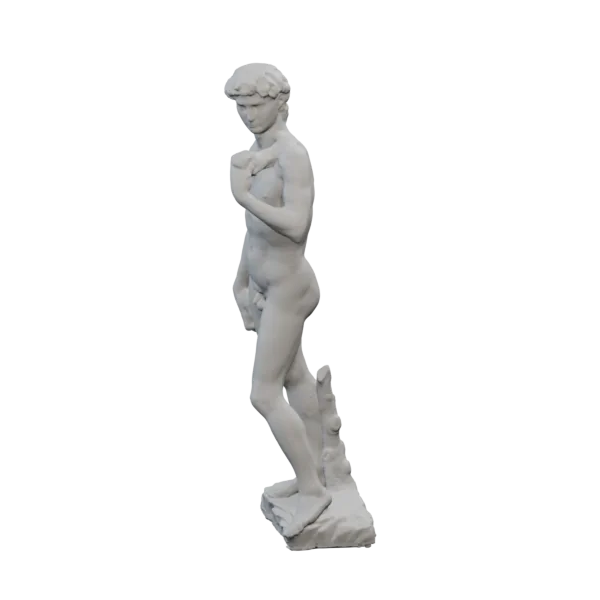 Michelangelo David Bronze Copy, shown in a rotating 360-degree view