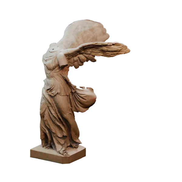 Winged Victory Plaster Cast, shown in a rotating 360-degree view
